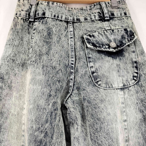 ケミカルウォッシュ バルーンデニムパンツ レディース M