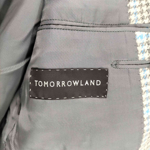 トゥモローランド TOMORROWLAND 千鳥格子 カシミヤ混 2peace テーラードジャケット メンズ