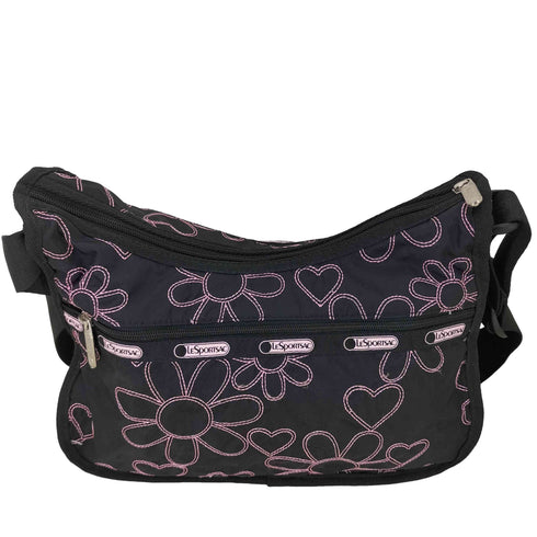 レスポートサック LeSportsac フラワー ステッチ デザイン ショルダーバッグ レディース