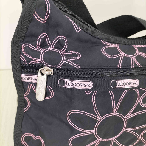 レスポートサック LeSportsac フラワー ステッチ デザイン ショルダーバッグ レディース