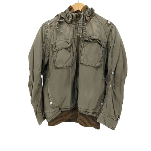 タフジーンズスミス TOUGH Jeansmith Y2K archive ドロップショルダー ギミックミリタリージャケット メンズ import:M