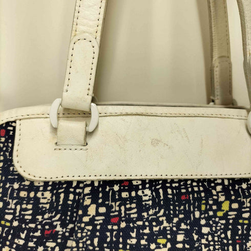 アニエスベーボヤージュ agnes b. VOYAGE レザーハンドル 総柄 ハンドバッグ レディース