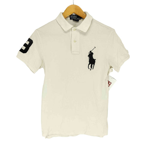 ポロバイラルフローレン Polo by RALPH LAUREN SLIM FIT 鹿の子 デカポニー刺繍S/S ポロシャツ メンズ JPN:S