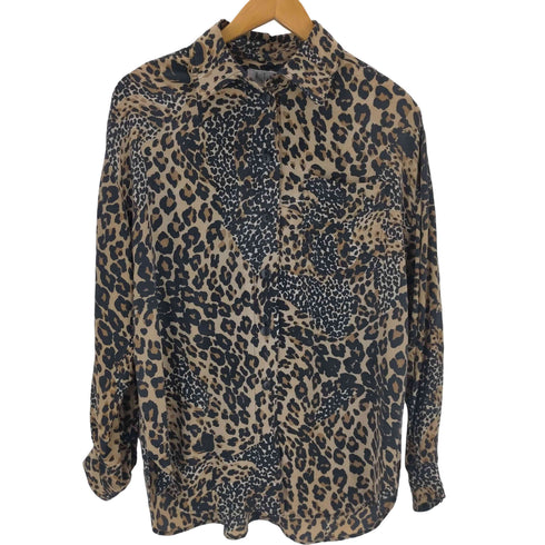 シルクレオパードシャツ レディース import:M