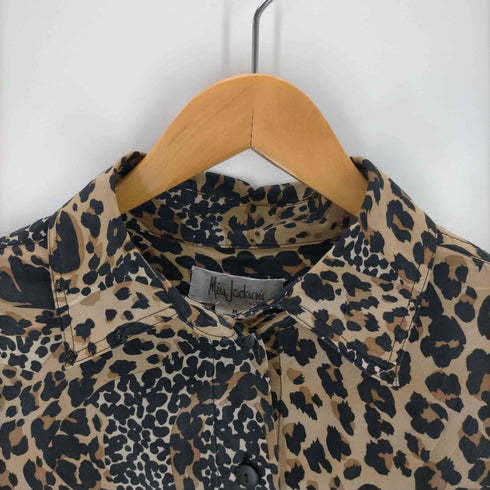シルクレオパードシャツ レディース import:M