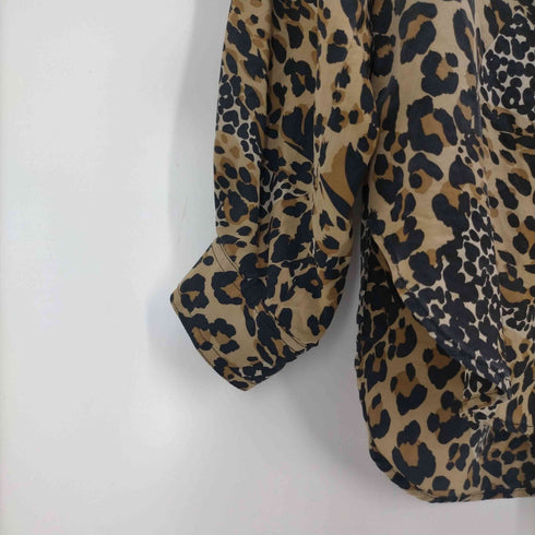シルクレオパードシャツ レディース import:M