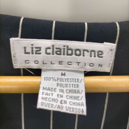 リズ クレイボーン LIZ Claiborne ノーカラーストライプシャツ メンズ import:M