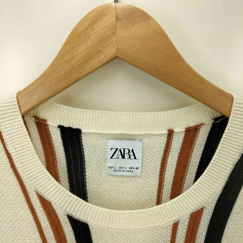 ザラ ZARA クルーネック S/S ニット Tシャツ メンズ import:L