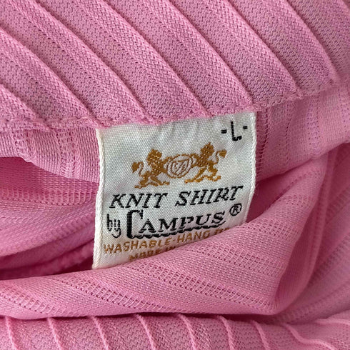 キャンパス CAMPUS USA製 KNIT SHIRT ハイネックデザインシャツ メンズ import:L