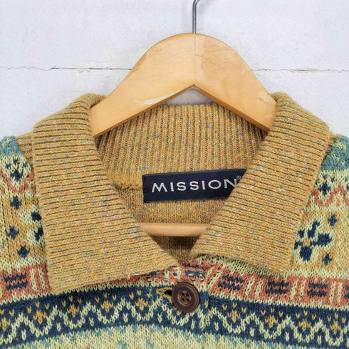 MISSION ノルディック柄 ニットカーディガン メンズ JPN:M