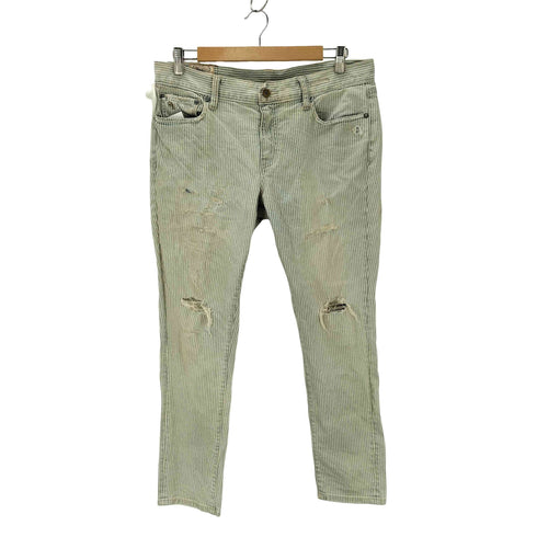 ポロラルフローレン POLO RALPH LAUREN TOMPKINS SKINNY ダメージヒッコリーパンツ メンズ US:32-33