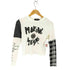 デシグアル Desigual 22AW Flocked T-shirt with handwritten details レディース import:M