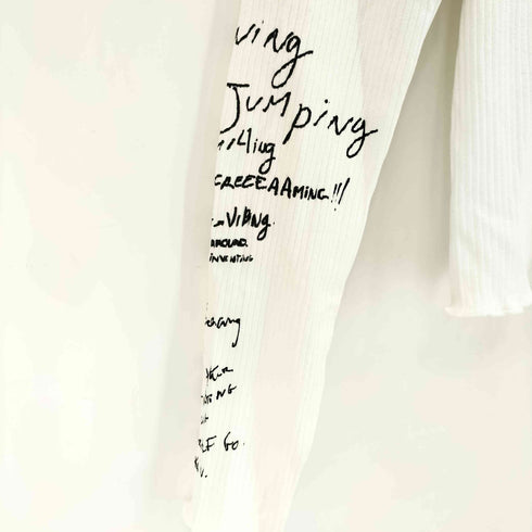 デシグアル Desigual 22AW Flocked T-shirt with handwritten details レディース import:M