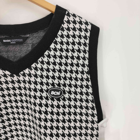BASIC COTTON BCN 千鳥格子 ロゴプレート メンズ FREE