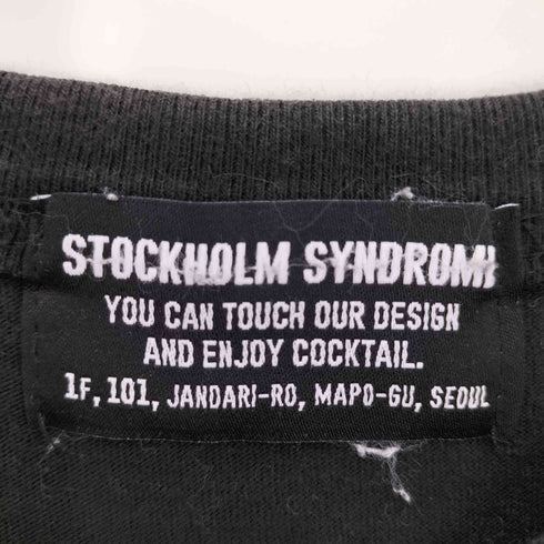 STOCKHOLM SYNDROME ストックホルム シンドローム 両面 ドクロ スカル プリント S/S Tシャツ メンズ F