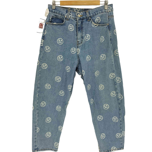 マスノウン MASSNOUN 22SS SMILE PATTERN DENIM PANTS スマイルパワーンデザイン ワイドデニムパンツ メンズ JPN:M