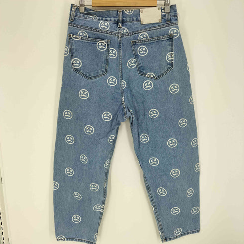 マスノウン MASSNOUN 22SS SMILE PATTERN DENIM PANTS スマイルパワーンデザイン ワイドデニムパンツ メンズ JPN:M