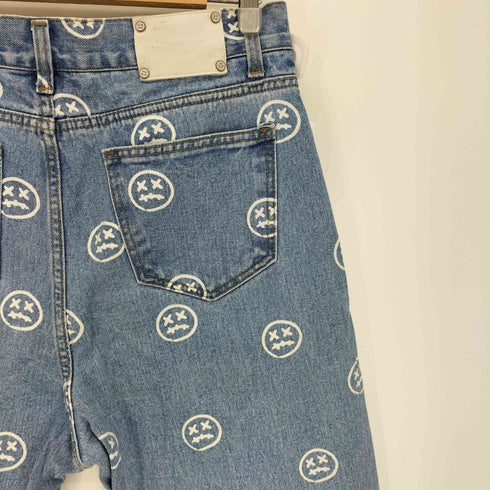 マスノウン MASSNOUN 22SS SMILE PATTERN DENIM PANTS スマイルパワーンデザイン ワイドデニムパンツ メンズ JPN:M
