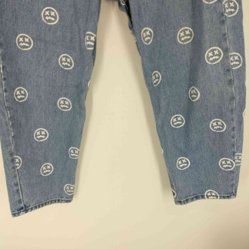 マスノウン MASSNOUN 22SS SMILE PATTERN DENIM PANTS スマイルパワーンデザイン ワイドデニムパンツ メンズ JPN:M
