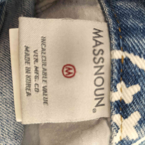 マスノウン MASSNOUN 22SS SMILE PATTERN DENIM PANTS スマイルパワーンデザイン ワイドデニムパンツ メンズ JPN:M