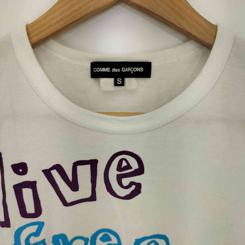コムデギャルソン COMME des GARCONS live free with strong will プリント 半袖Tシャツ レディース JPN:S