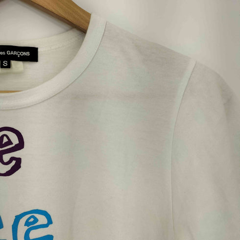 コムデギャルソン COMME des GARCONS live free with strong will プリント 半袖Tシャツ レディース JPN:S