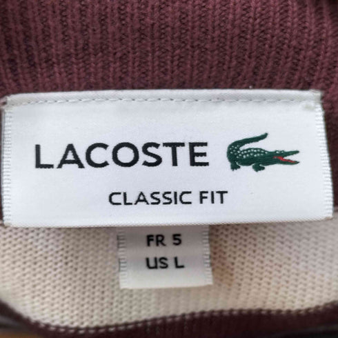 ラコステ LACOSTE コットンニットマリンボーダーTシャツ メンズ FR:5