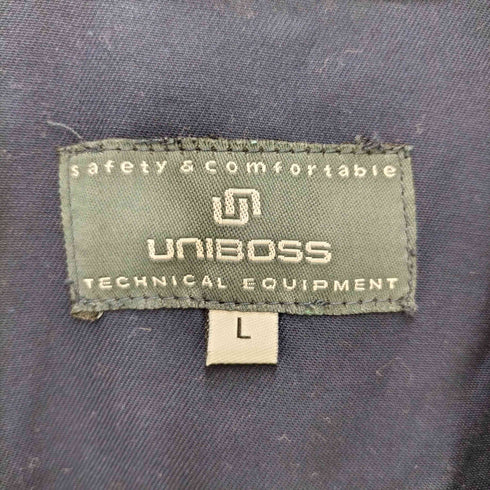 UNIBOSS ハングル プリント ジップアップ ワーク ベスト メンズ import:L