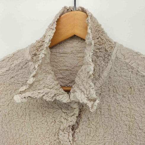ミー イッセイミヤケ me ISSEY MIYAKE シワ加工 カリフラワー シャツワンピース レディース