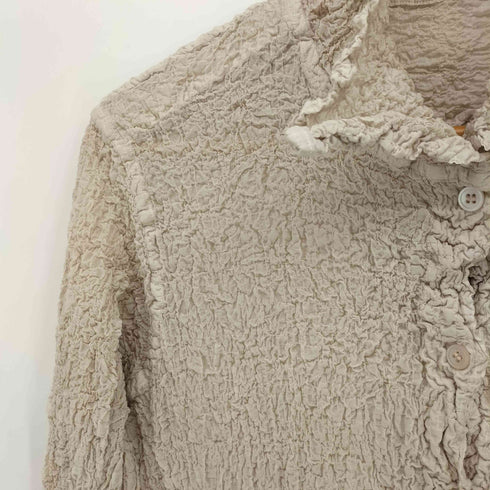 ミー イッセイミヤケ me ISSEY MIYAKE シワ加工 カリフラワー シャツワンピース レディース