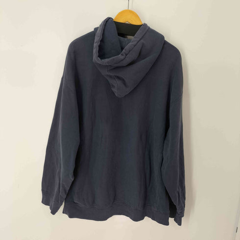 ギャップ Gap 00S OLD フロントロゴプリントサイドリブプルオーバーパーカー ナス紺 メンズ import:XL