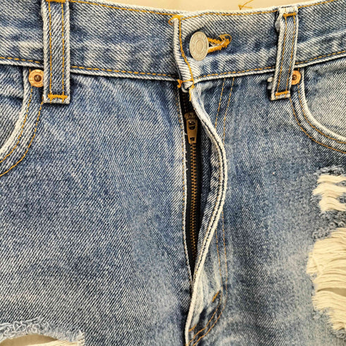 リーバイス Levis 90S USA製 517 BOOT CUT ボタン裏511刻印 ダメージ加工 カットオフ デニム ショーツ パンツ レディース W34