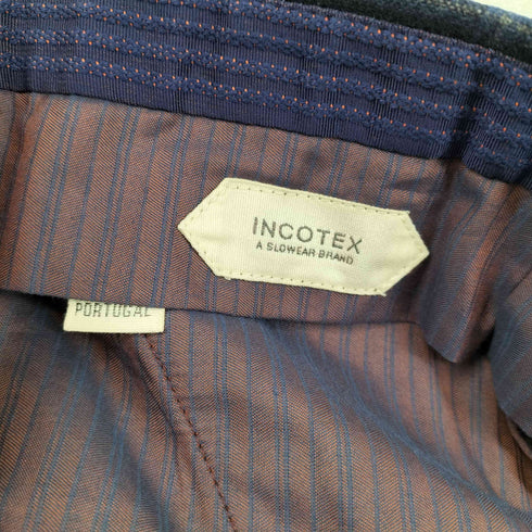 インコテックス INCOTEX SLIM FIT チェックウールパンツ メンズ JPN:48
