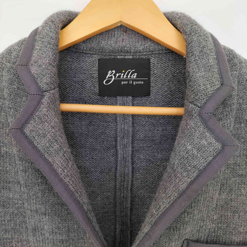 ブリッラペルイルグースト BRILLA per il gusto ウール 3B ニットジャケット メンズ JPN:46