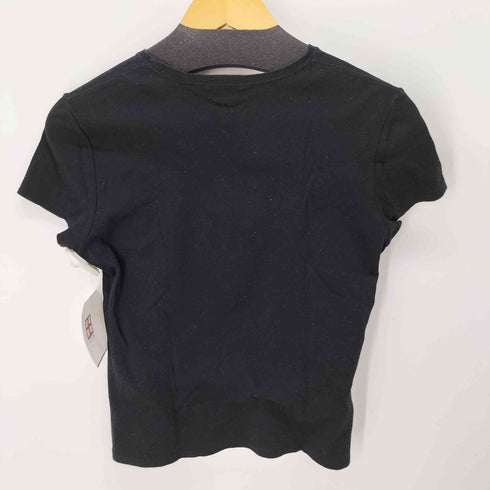 ランバンコレクション LANVIN COLLECTION S/S フロントロゴプリントクルーネックTシャツ レディース JPN:38