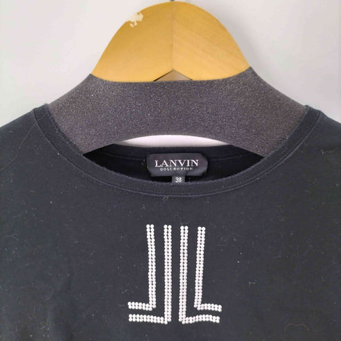 ランバンコレクション LANVIN COLLECTION S/S フロントロゴプリントクルーネックTシャツ レディース JPN:38