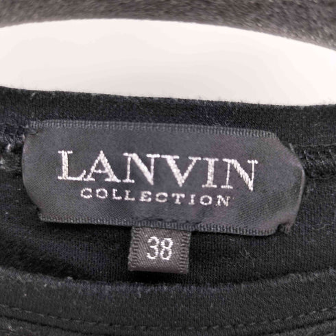 ランバンコレクション LANVIN COLLECTION S/S フロントロゴプリントクルーネックTシャツ レディース JPN:38