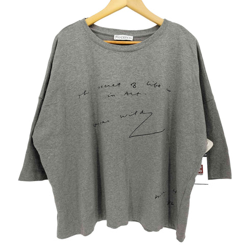 ジェイダブリューアンダーソン JW ANDERSON OSCAR WILDE MESSAGE PRINT OVERSIZE TEE オスカーワイルド メンズ import:M