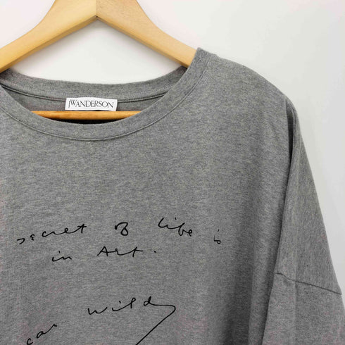 ジェイダブリューアンダーソン JW ANDERSON OSCAR WILDE MESSAGE PRINT OVERSIZE TEE オスカーワイルド メンズ import:M