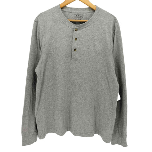 エルエルビーン L.L.Bean Carefree Unshrinkable Tee ヘンリ―ネック メンズ import:XL