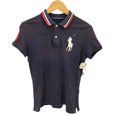 ラルフローレンゴルフ RALPH LAUREN GOLF ビッグポニー 刺繍 ナンバリング S/S ポロシャツ レディース import:M