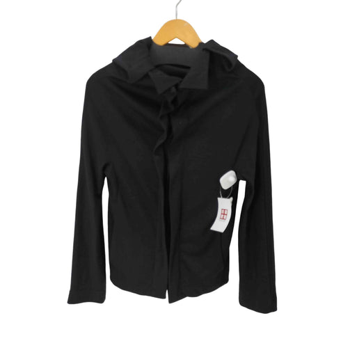ヨウジヤマモト Yohji Yamamoto ウール比翼デザインフーデットカーディガン レディース JPN:2
