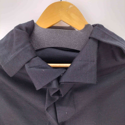 ヨウジヤマモト Yohji Yamamoto ウール比翼デザインフーデットカーディガン レディース JPN:2