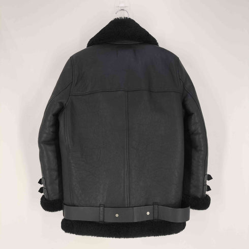 アクネストゥディオズ ACNE STUDIOS VELOCITE PAW17 ムートン ボア レザー ダブルライダースジャケット レディース 32