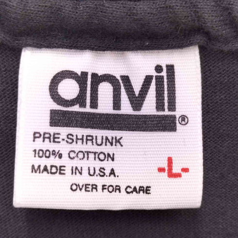 90S USA製 ANVIL ボディ フットボール ラバー プリント S/S クルーネック Tシャツ 1992 シングルステッチ メンズ import:L