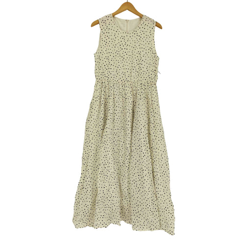 オペークドットクリップ OPAQUE.CLIP 24SS フィット フレア ドレス オーガニック コットン混 ノースリーブ ワンピース レディース JPN:40