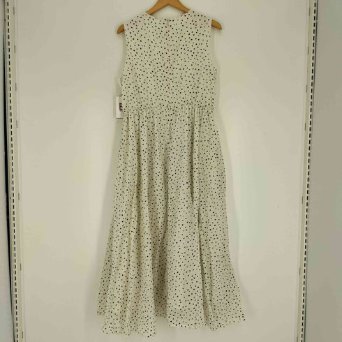 オペークドットクリップ OPAQUE.CLIP 24SS フィット フレア ドレス オーガニック コットン混 ノースリーブ ワンピース レディース JPN:40