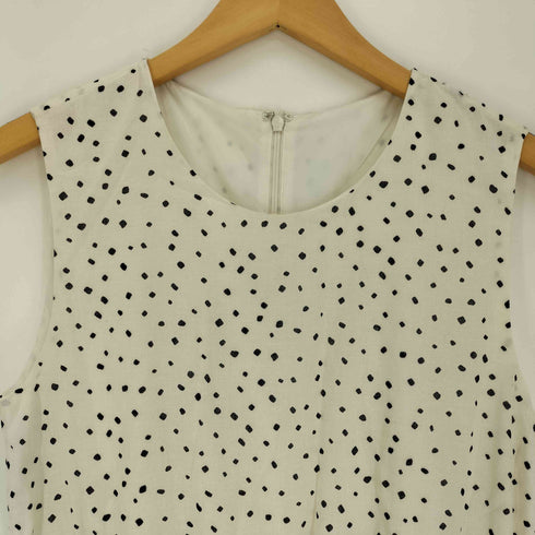 オペークドットクリップ OPAQUE.CLIP 24SS フィット フレア ドレス オーガニック コットン混 ノースリーブ ワンピース レディース JPN:40