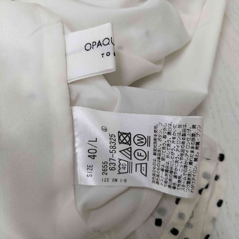 オペークドットクリップ OPAQUE.CLIP 24SS フィット フレア ドレス オーガニック コットン混 ノースリーブ ワンピース レディース JPN:40