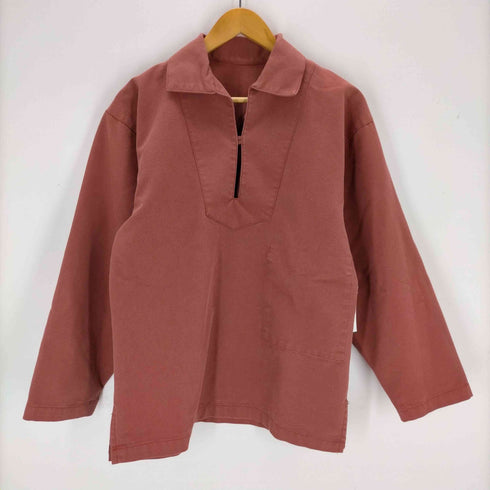 fairtrade cotton ダックプルオーバー ワークシャツ メンズ
